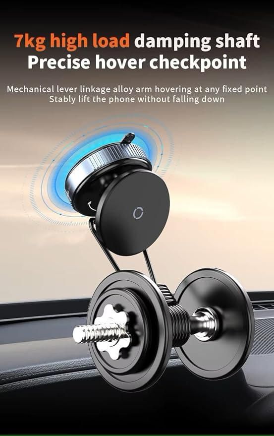 Magnetic Suction Phone Holder – 360° Adjustable Strong Grip Stand