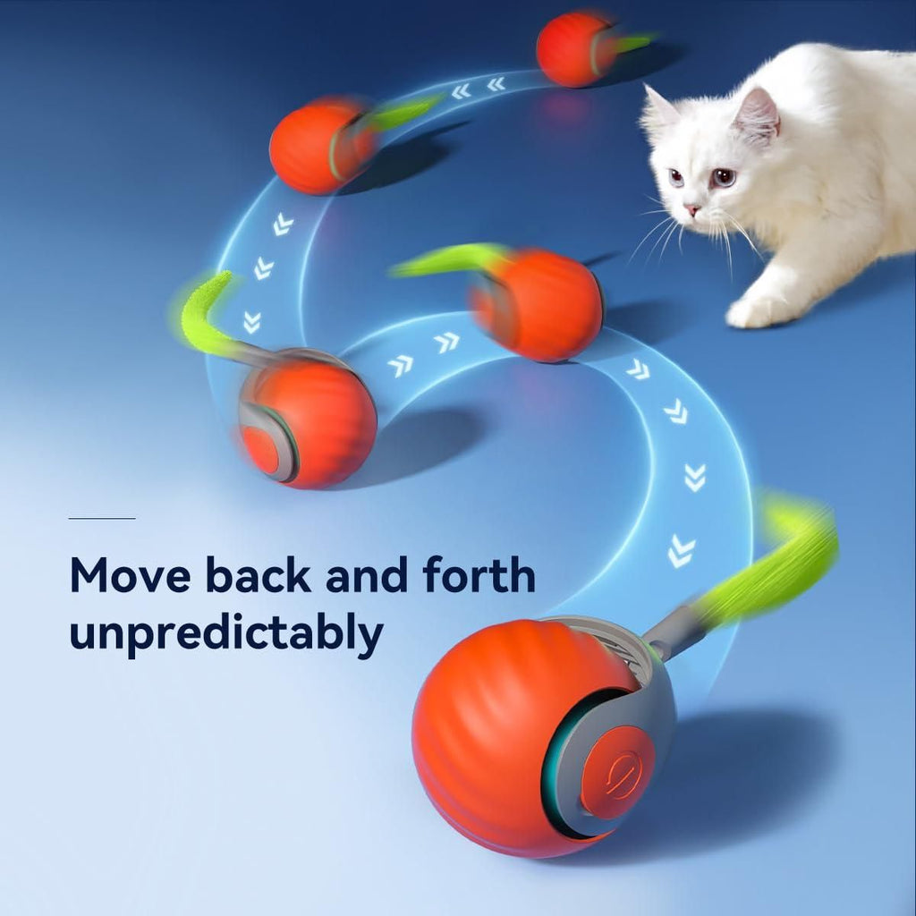 WhirlPaw™ Smart Rolling Ball - The Ultimate Interactive Cat Toy!