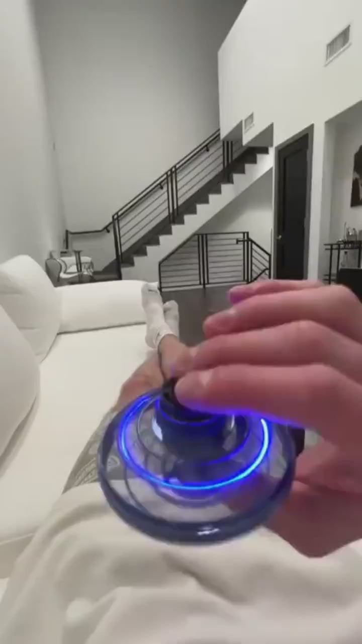 Flying Spinner UFO with LED Lights – Rechargeable Hand-Controlled Drone